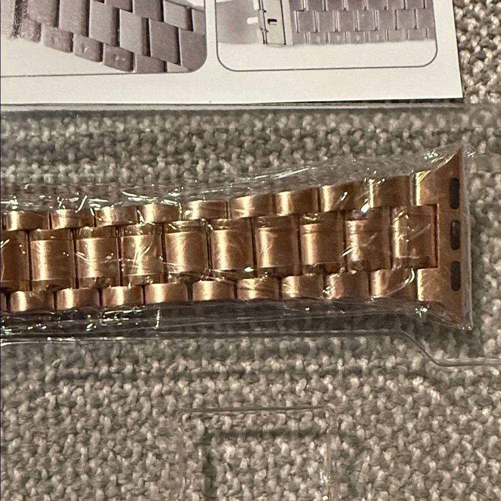 Rose Gold Metal Watch Band Apple Watch 38 40 41 42 44 45